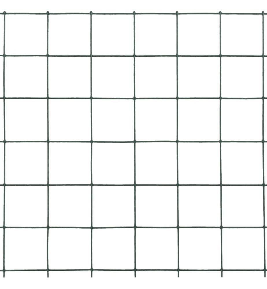 Drahtzaun Stahl mit PVC-Beschichtung 25x0,5 m Grün