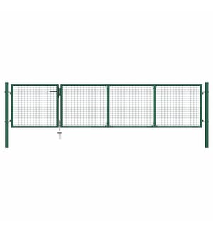 Gartentor aus Stahl 350 x 75 cm Grün