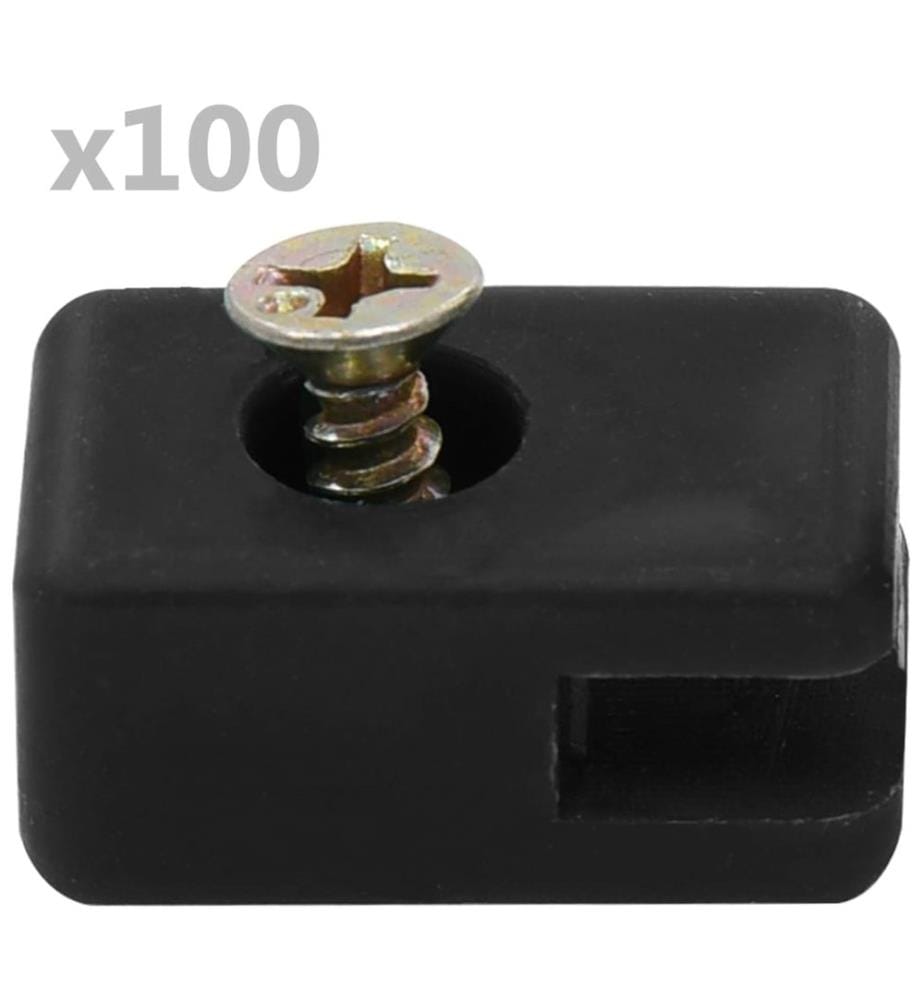 Spanndrahthalter mit Schraube 100 Sets Anthrazit