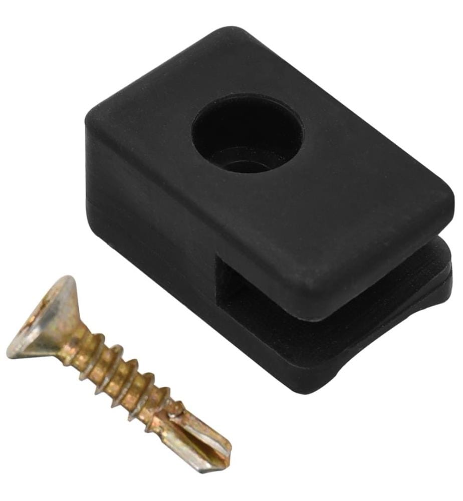 Spanndrahthalter mit Schraube 100 Sets Anthrazit