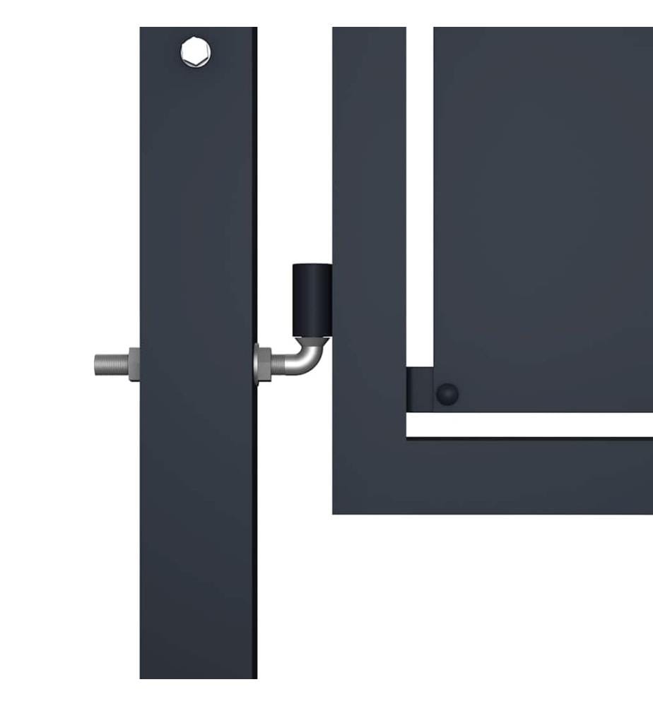 Gartentor aus Stahl 100 x 175 cm Anthrazit