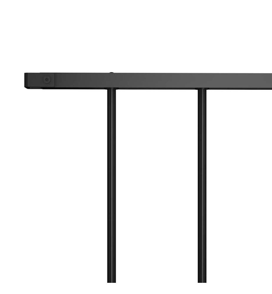 Panneau de clôture en acier thermolaqué 1,63 x 1,25 m noir