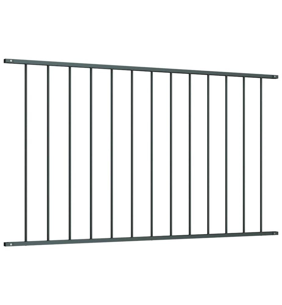 Zaunelement Pulverbeschichteter Stahl 1,63x1,25 m Anthrazit