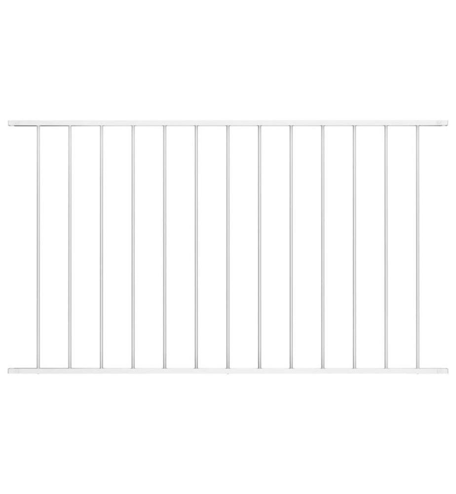 Zaunelement Pulverbeschichteter Stahl 1,63x1 m Weiss
