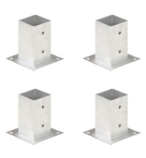 Pfostenanker 4 Stk. Verzinktes Metall 81 mm