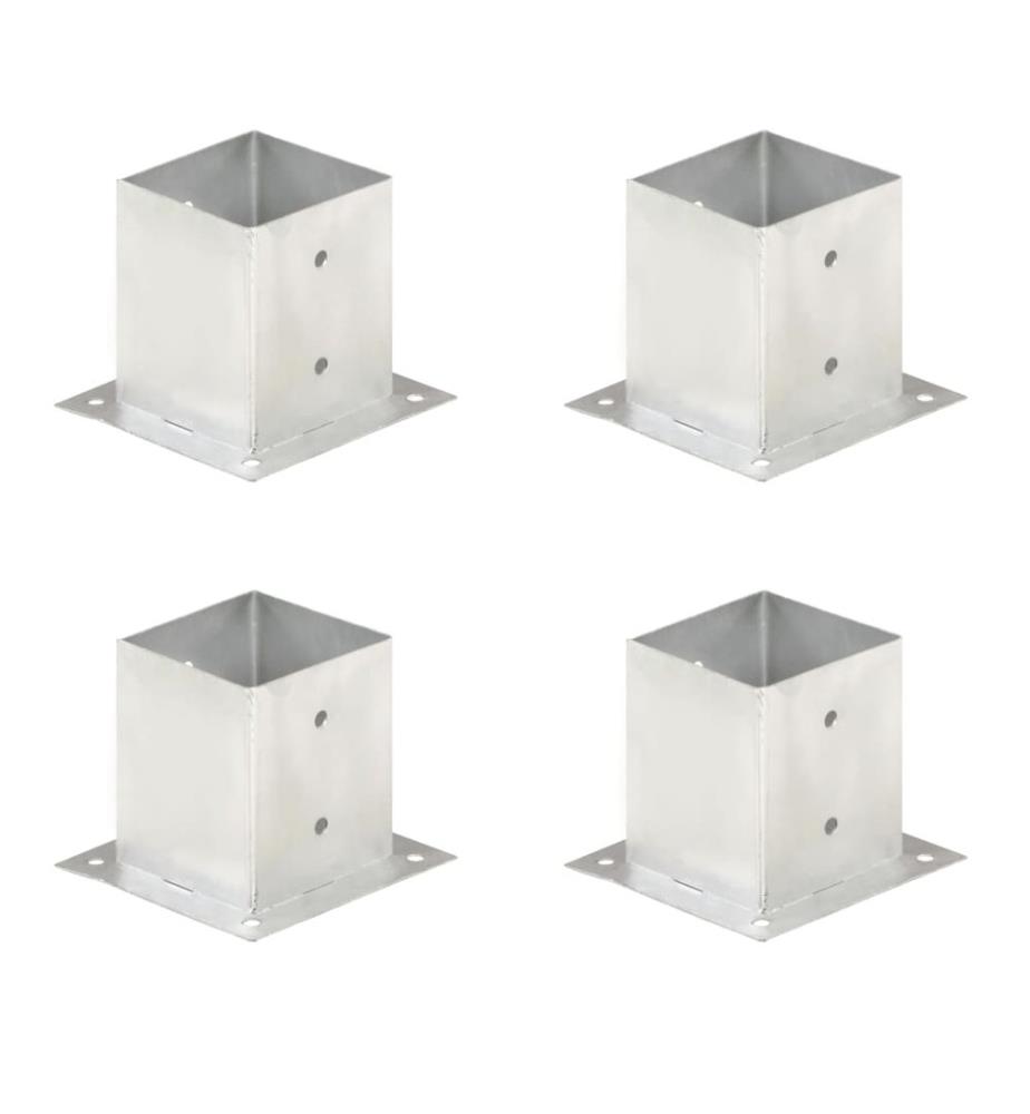 Pfostenanker 4 Stk. Verzinktes Metall 121 mm