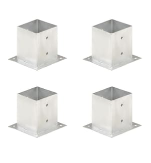 Pfostenanker 4 Stk. Verzinktes Metall 121 mm