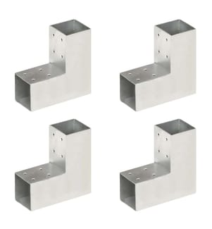 Pfostenverbinder 4 Stk. L-Form Verzinktes Metall 71 x 71 mm