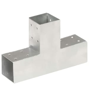 Pfostenverbinder T-Form Verzinktes Metall 71 x 71 mm