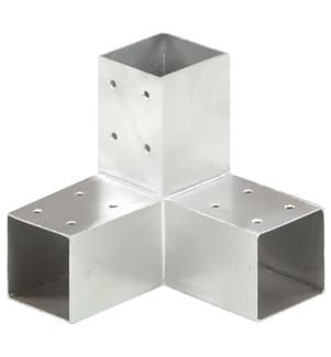 Pfostenverbinder Y-Form Verzinktes Metall 71 x 71 mm