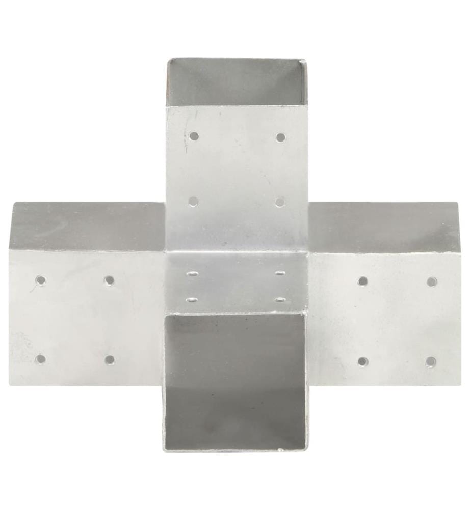 Pfostenverbinder 4 Stk. X-Form Verzinktes Metall 91 x 91 mm