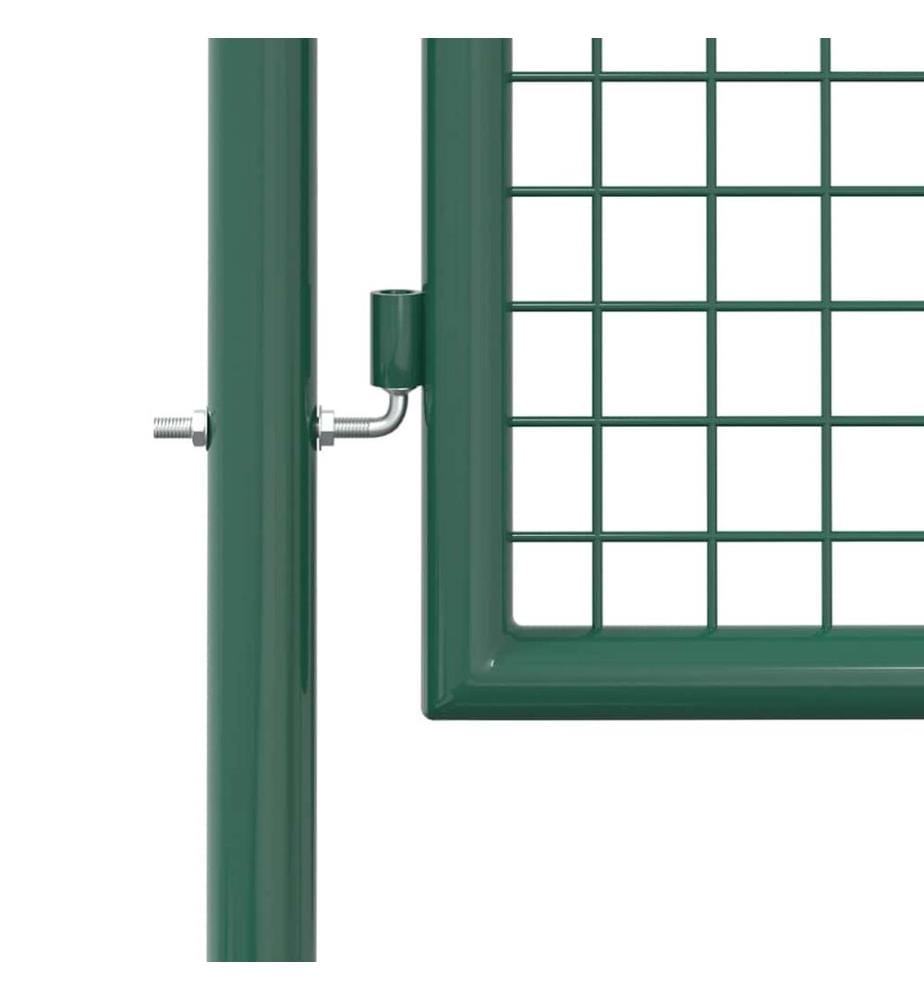 Portail de clôture en acier 100x125 cm vert