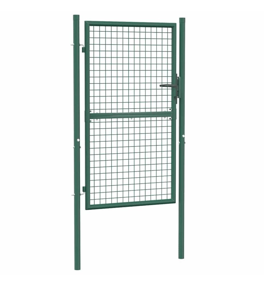 Portail de clôture en acier 100x150 cm vert