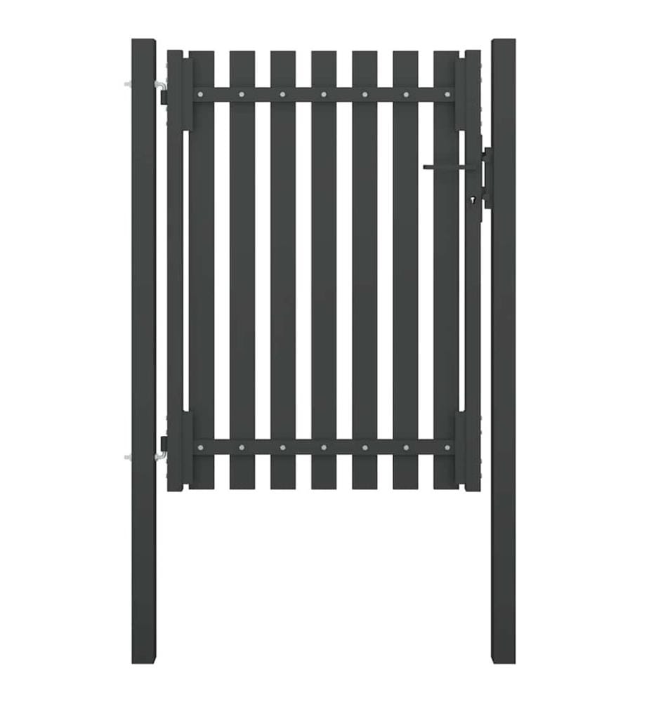 Gartentor aus Stahl 100 x 125 cm Anthrazit