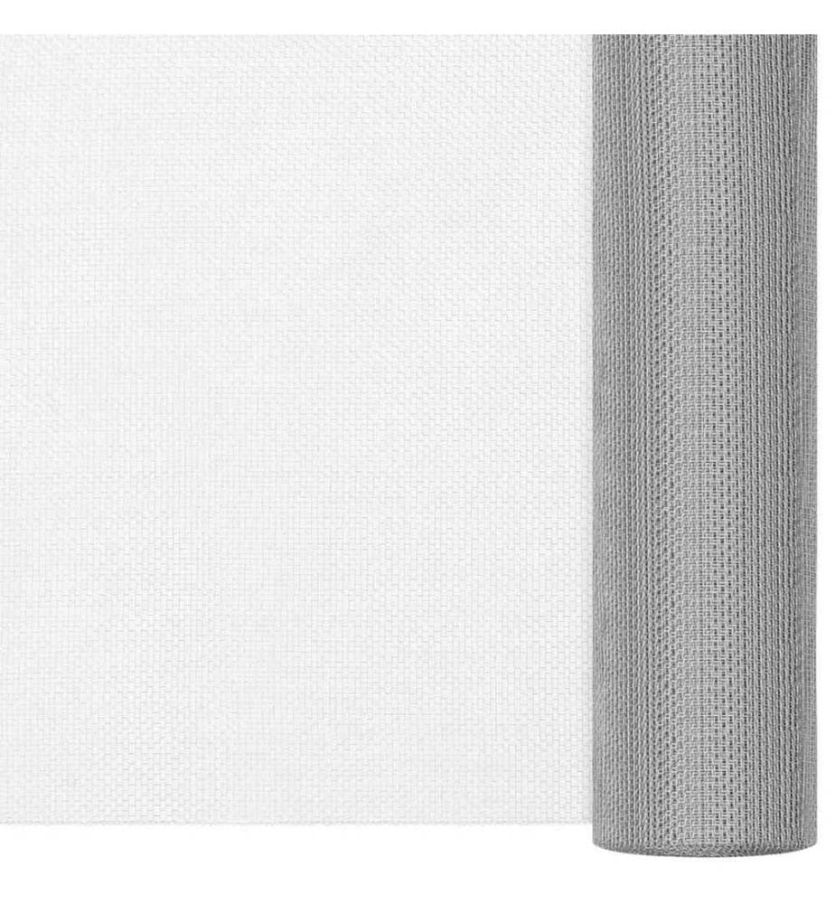 Écran en treillis Acier inoxydable 112x2000 cm Argenté