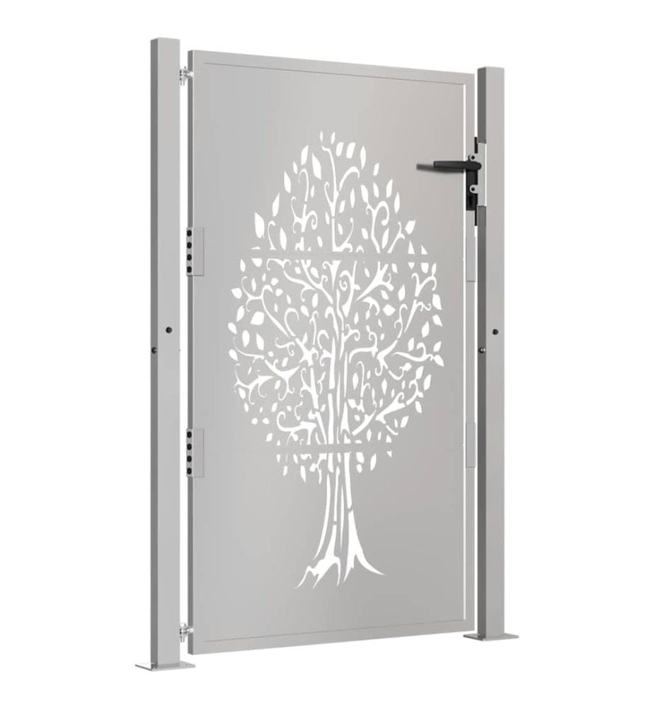 Gartentor 100x150 cm Cortenstahl Baumdesign