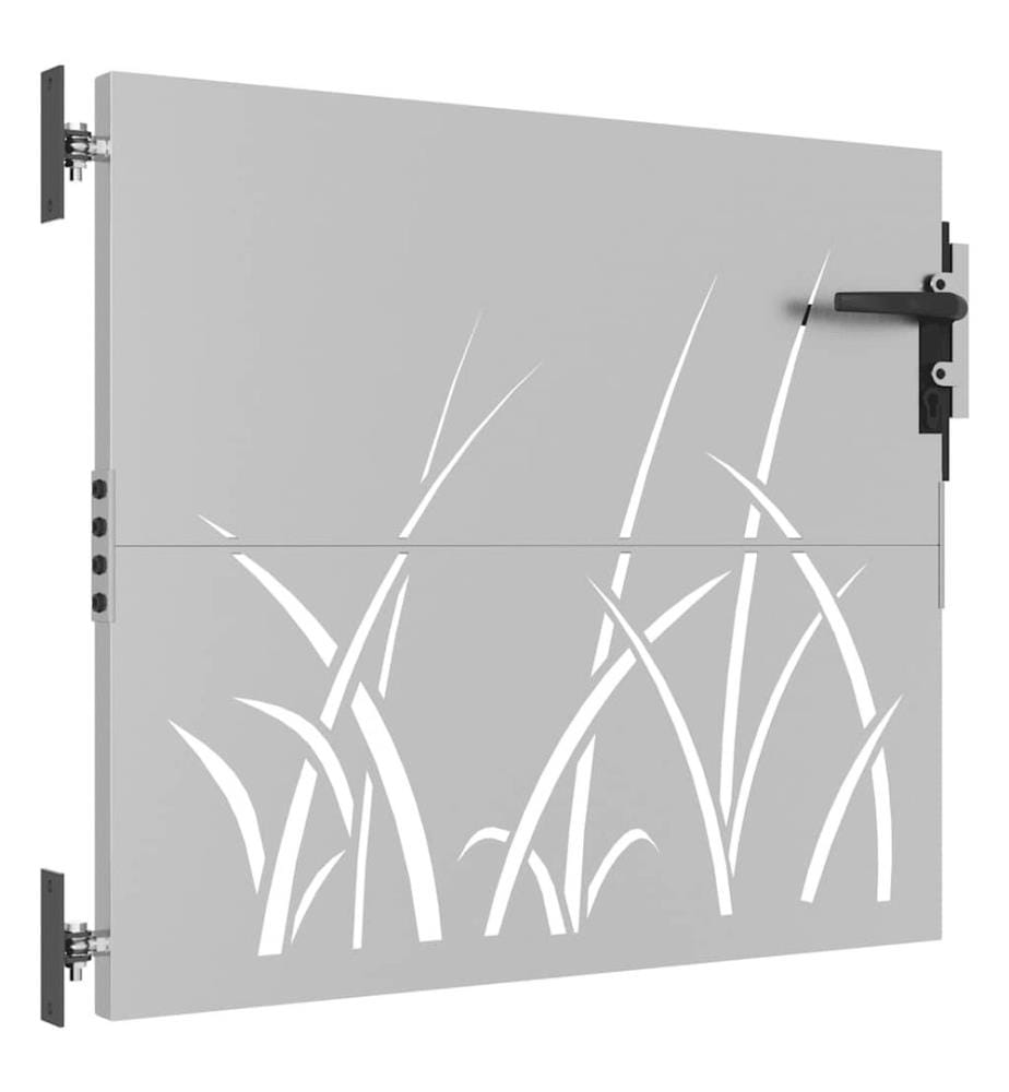 Gartentor 85x100 cm Cortenstahl Gras-Design