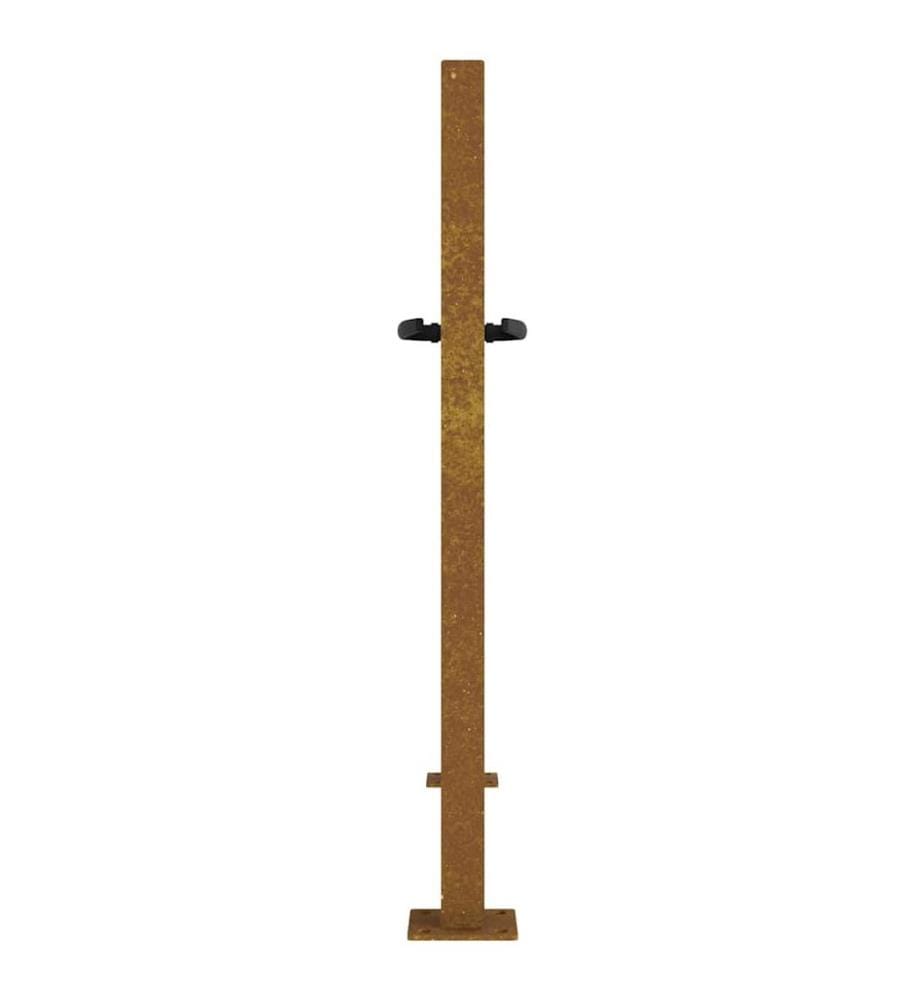 Portail de jardin 100x75 cm en acier Corten
