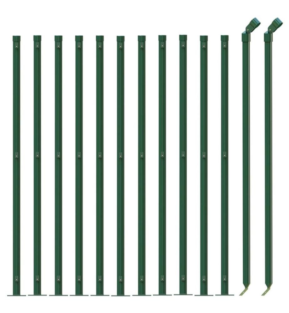 Maschendrahtzaun mit Bodenflansch Grün 1x25 m