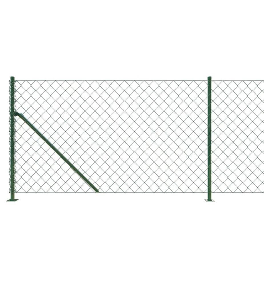 Maschendrahtzaun mit Bodenflansch Grün 1x25 m