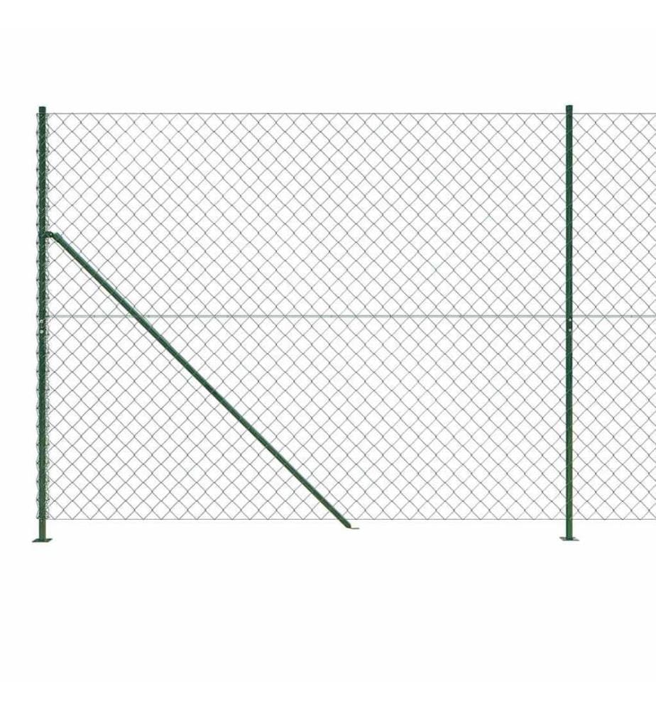 Maschendrahtzaun mit Bodenflansch Grün 1,8x25 m