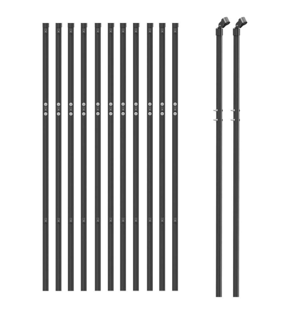 Clôture en treillis métallique anthracite 0,8x25 m