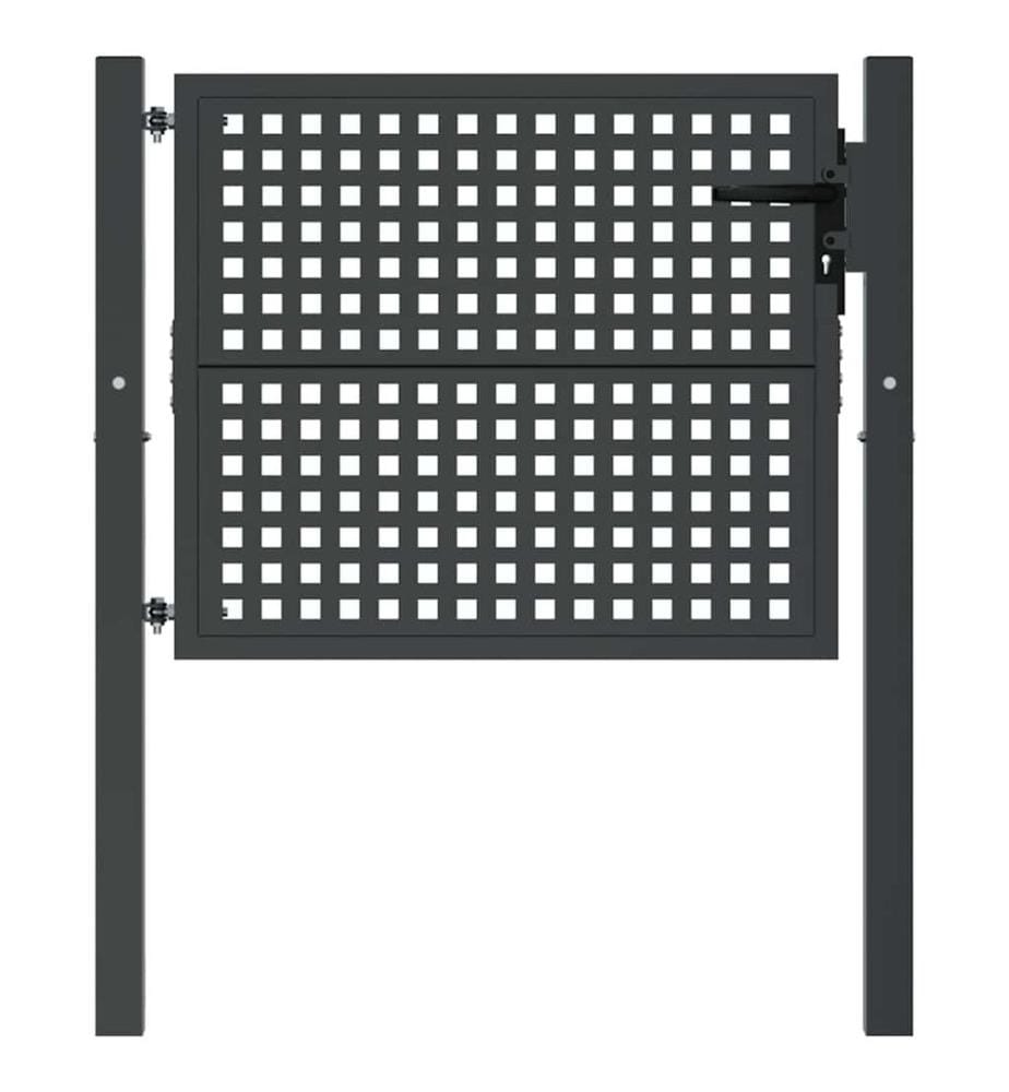 Portail de jardin Anthracite 100x75 cm Acier