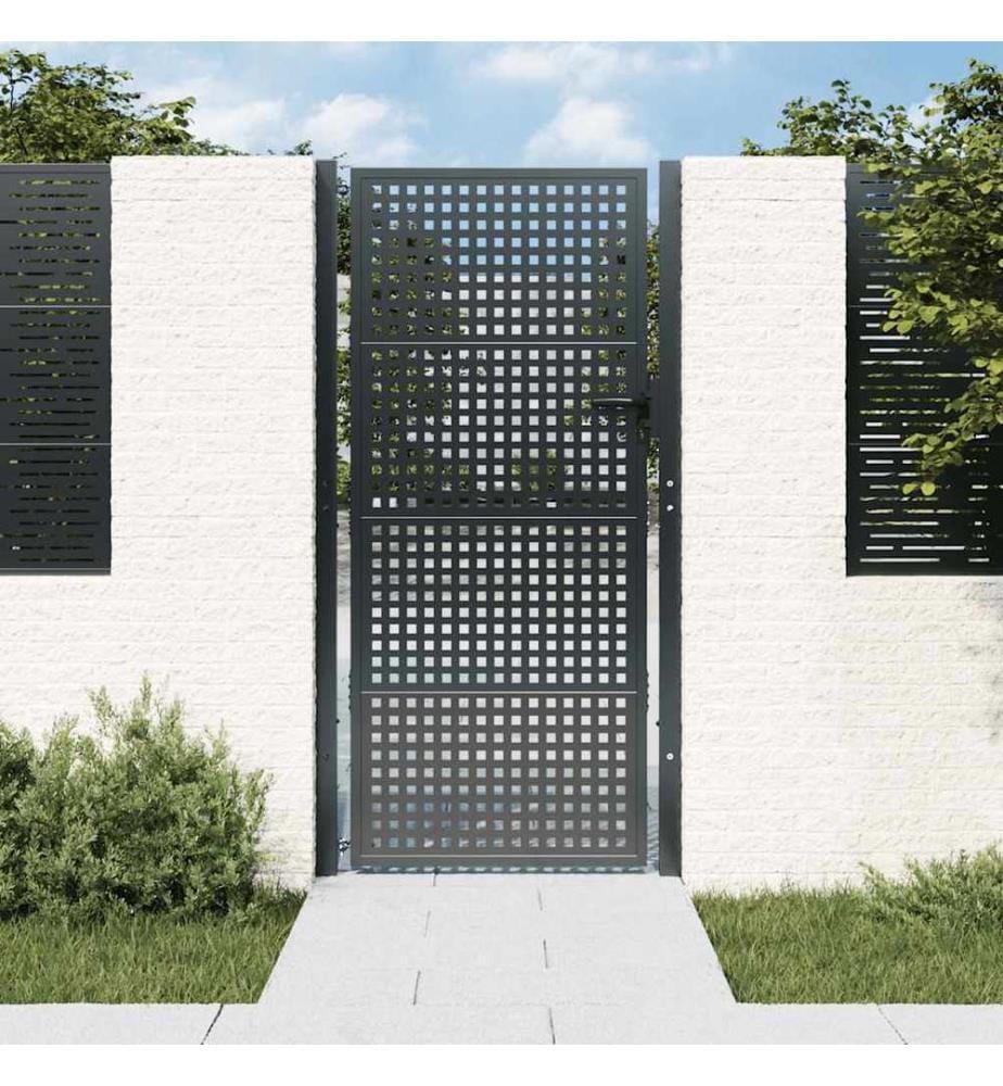 Portail de jardin Anthracite 100x200 cm Acier