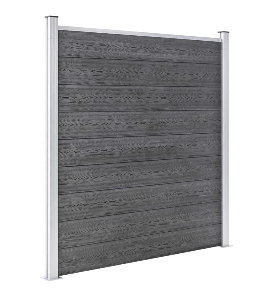 Gartenzaun WPC 353×186 cm Grau