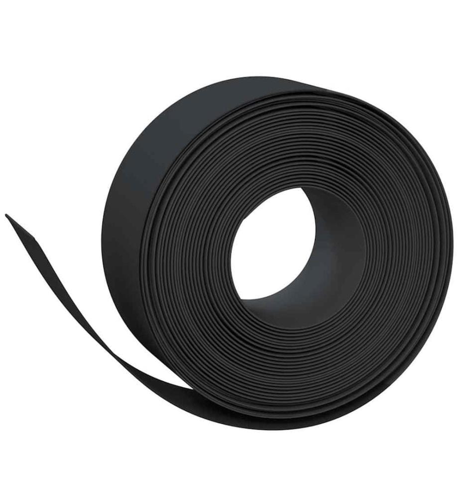 Rasenkanten 2 Stk. Schwarz 10 m 20 cm Polyethylen