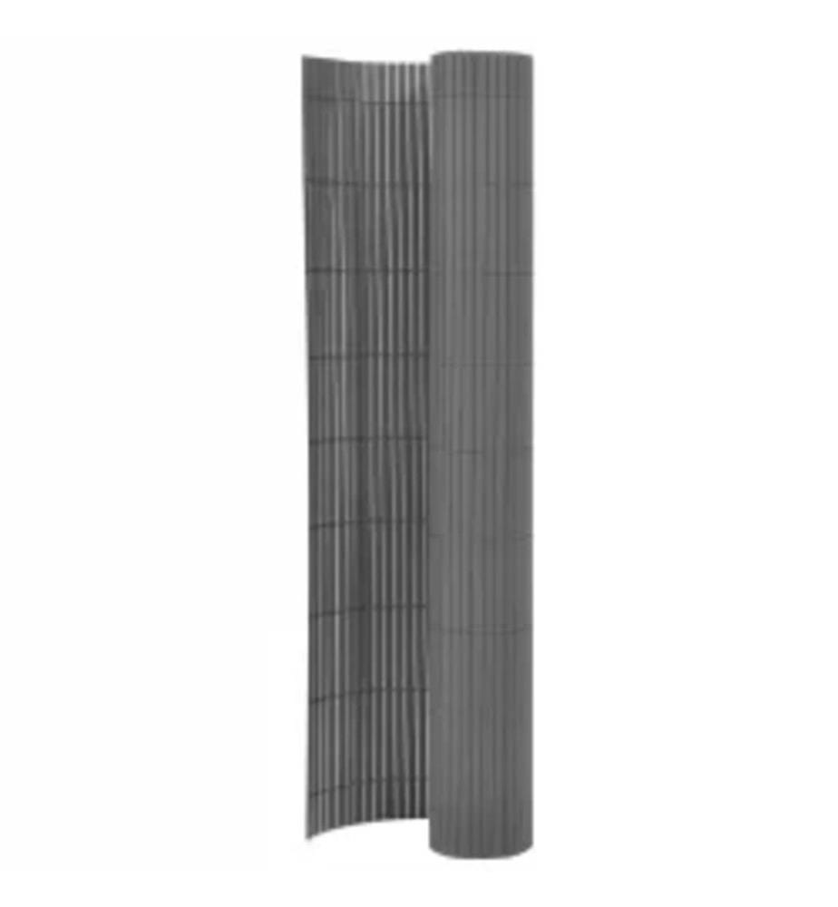 Clôture de jardin double face 90x400 cm Gris