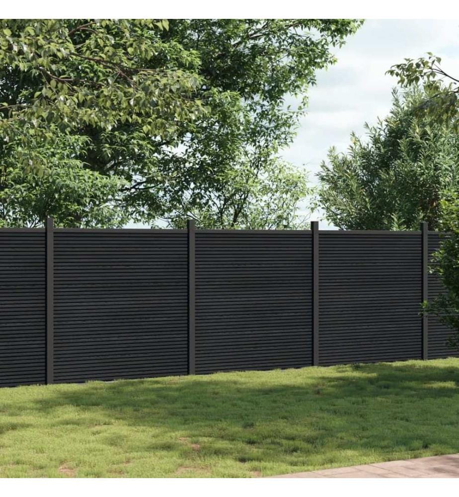 Zaunelement Grau 526x186 cm WPC
