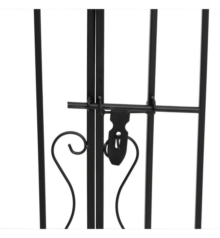 Gartentor Schwarz 121x8x100 cm Schmiedeeisen