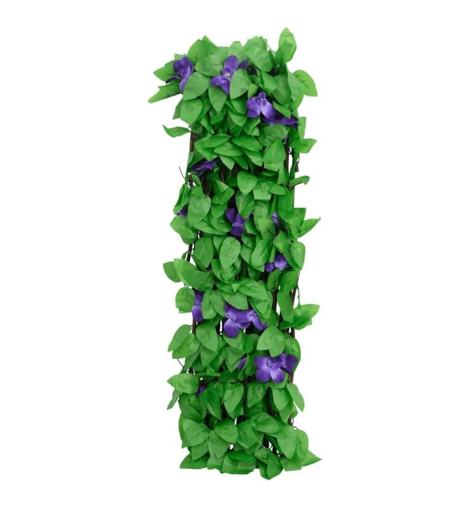 Treillis de lierre artificiel extensible 5 pcs vert 180x70 cm