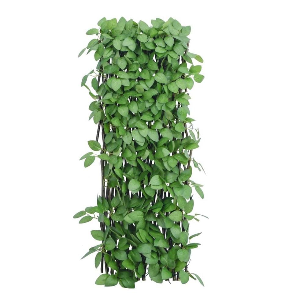 Rankgitter mit Künstlichem Efeu Erweiterbar Grün 180x65 cm