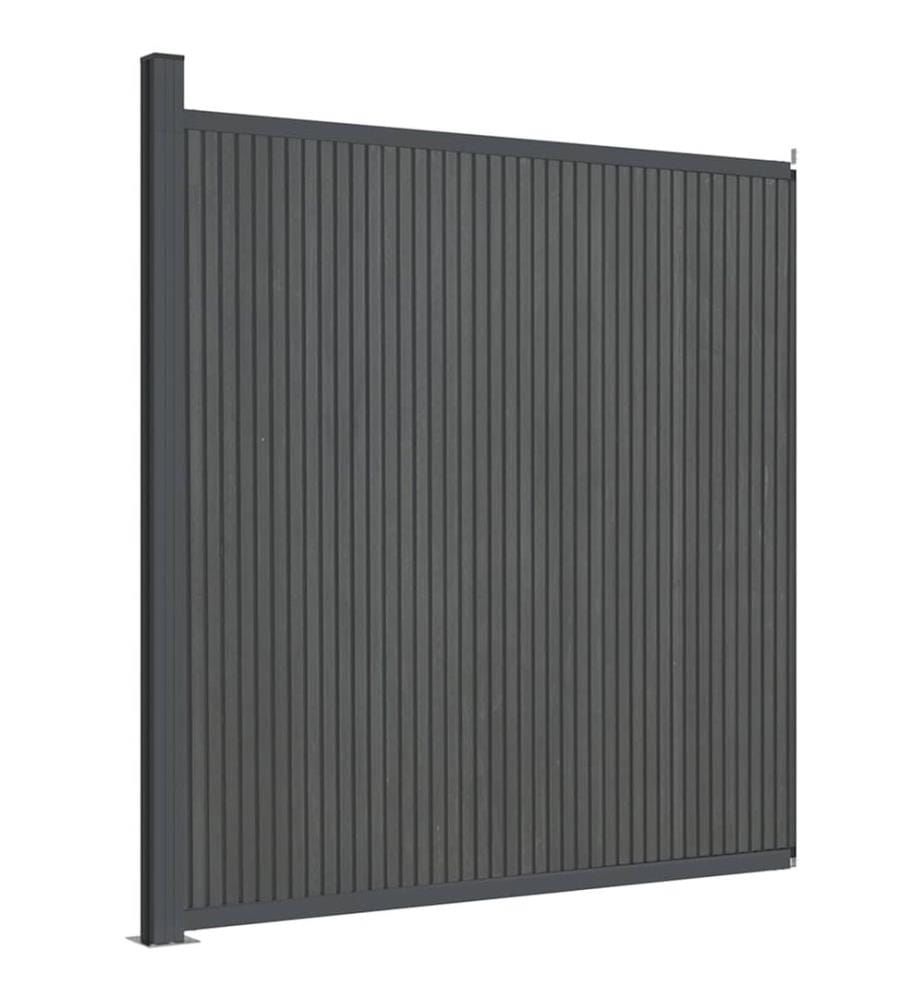 Zaunelement WPC Grau 173x186 cm