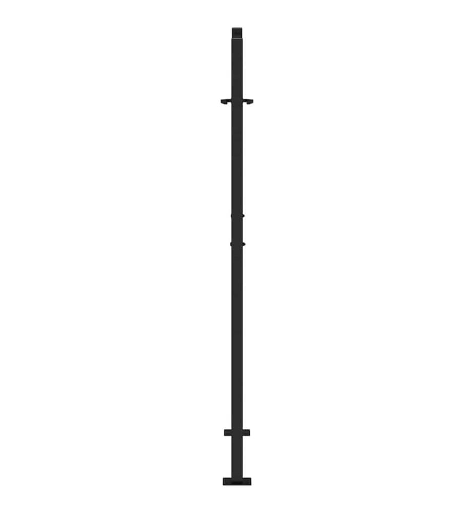 Gartentor Schwarz 100x150 cm Stahl Leichtes Design