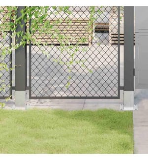 Pfostenträger Quadratisch 4Stk. Silber 91x91mm Verzinkter Stahl