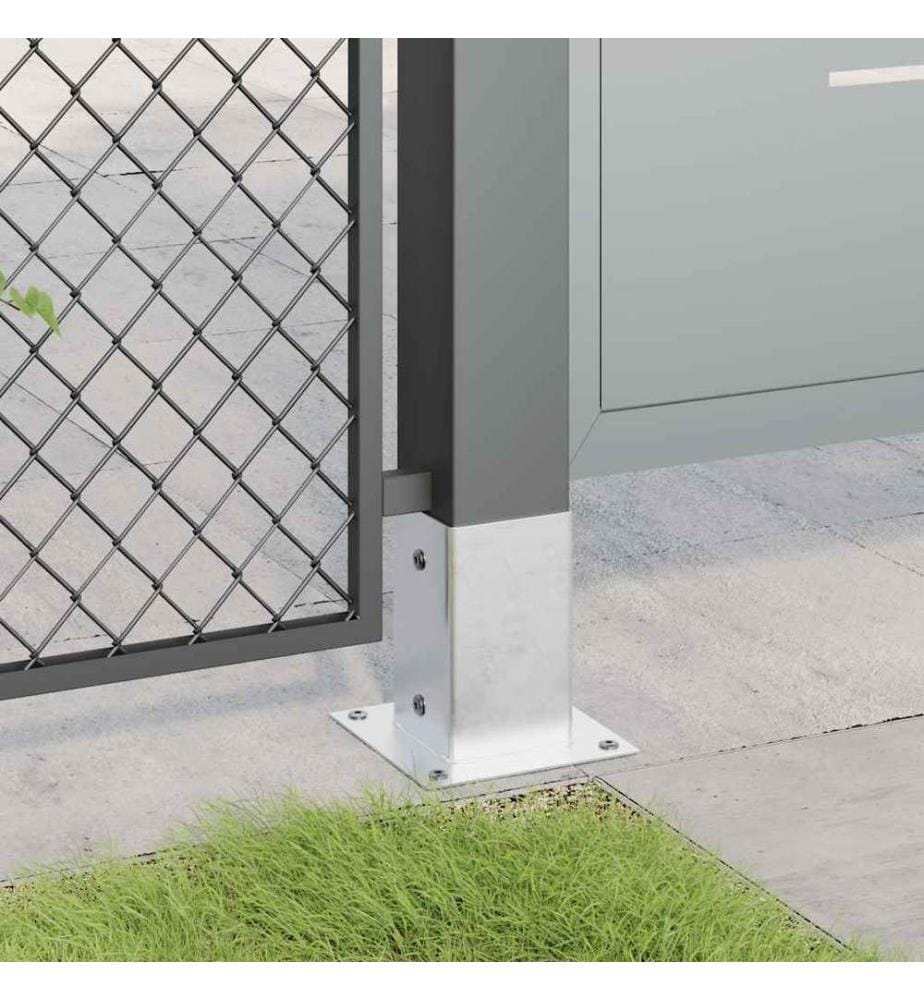 Pfostenträger Quadratisch 4Stk. Silber 91x91mm Verzinkter Stahl