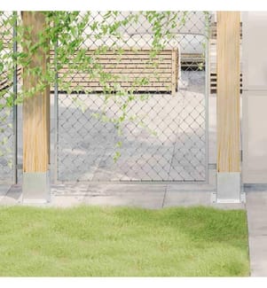 Pfostenträger Quadratisch 4Stk. Silber 101x101mm Stahl Verzinkt