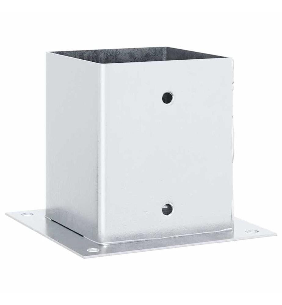 Pfostenträger Quadratisch 4Stk. Silber 121x121mm Stahl Verzinkt