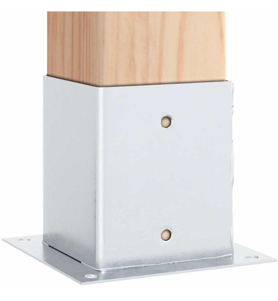 Pfostenträger Quadratisch 4Stk. Silber 121x121mm Stahl Verzinkt