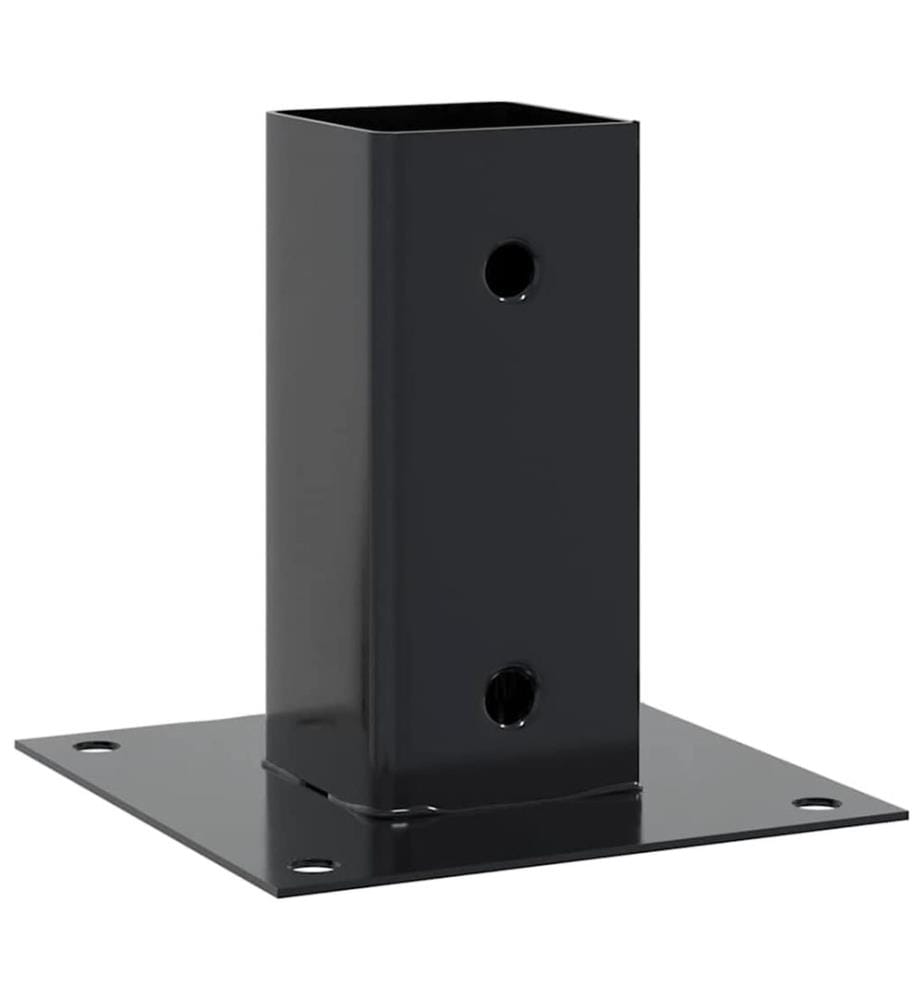 Bases de poteau carrées 4 pcs anthracite 71x71 mm