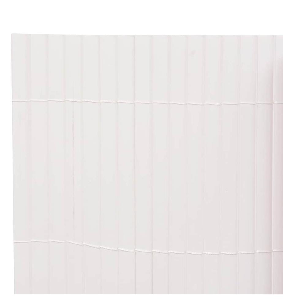 Clôture de jardin Double face 90 x 500 cm Blanc