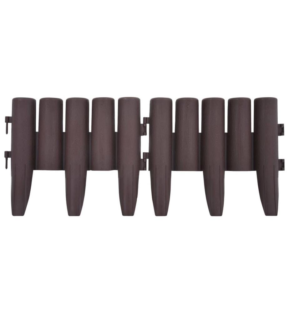 Rasenkanten 36 Stk. Braun 10 m PP