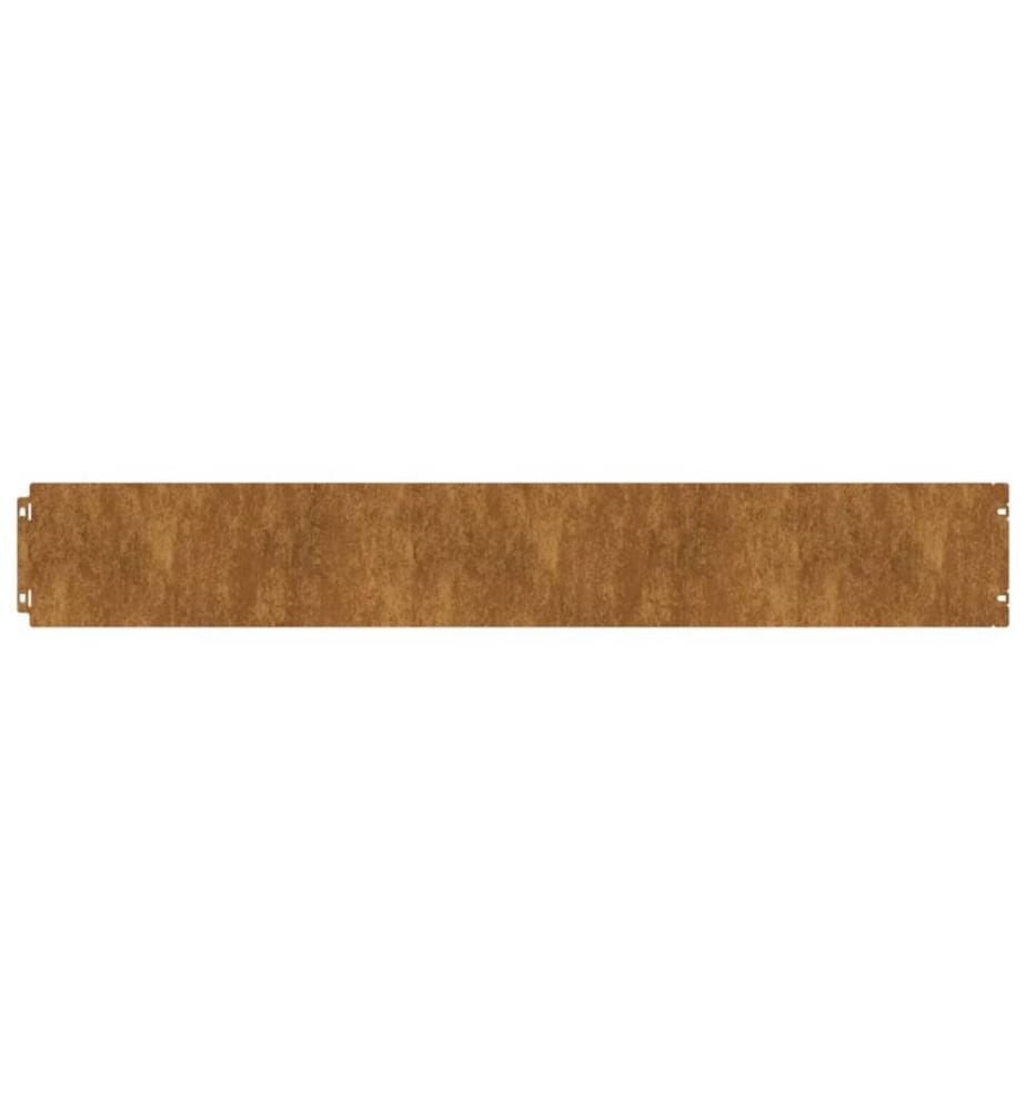 Bordures de pelouse 10 pcs 15x103 cm acier corten flexible