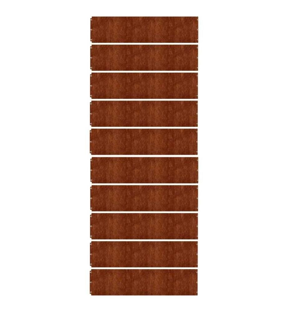 Bordures de pelouse 10 pcs 25x103 cm acier corten flexible