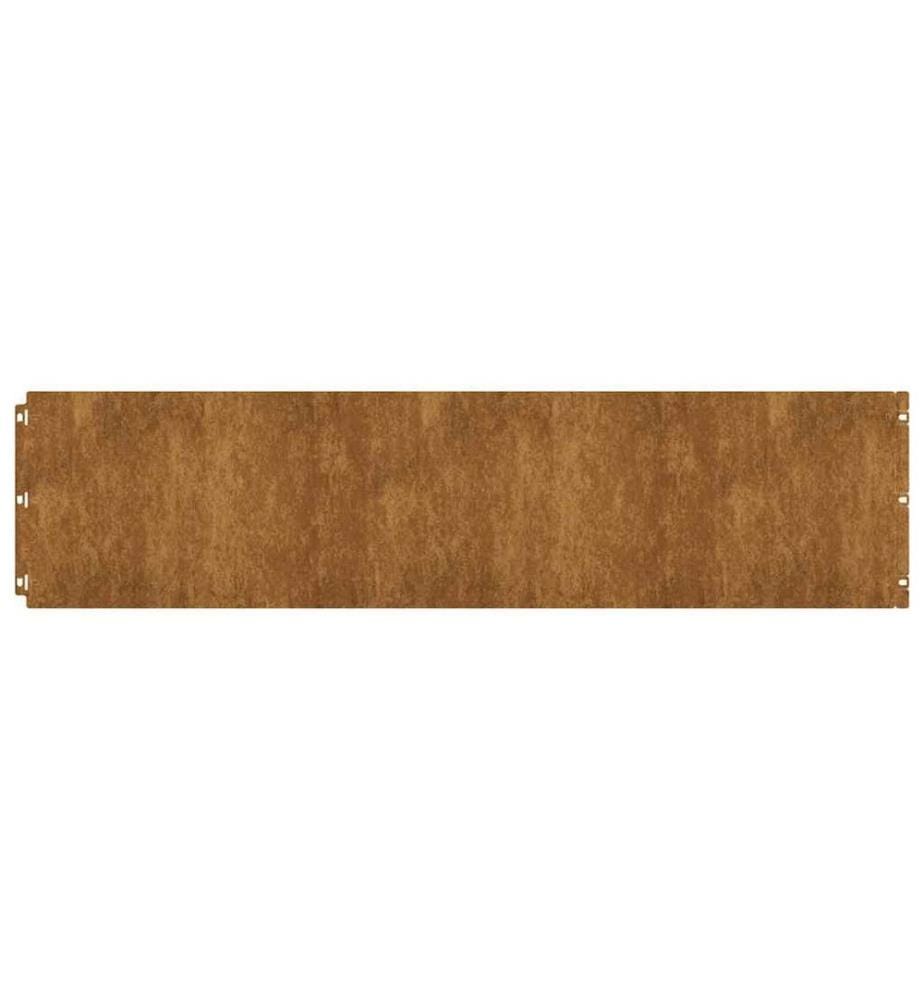 Bordures de pelouse 20 pcs 25x103 cm acier patinable flexible