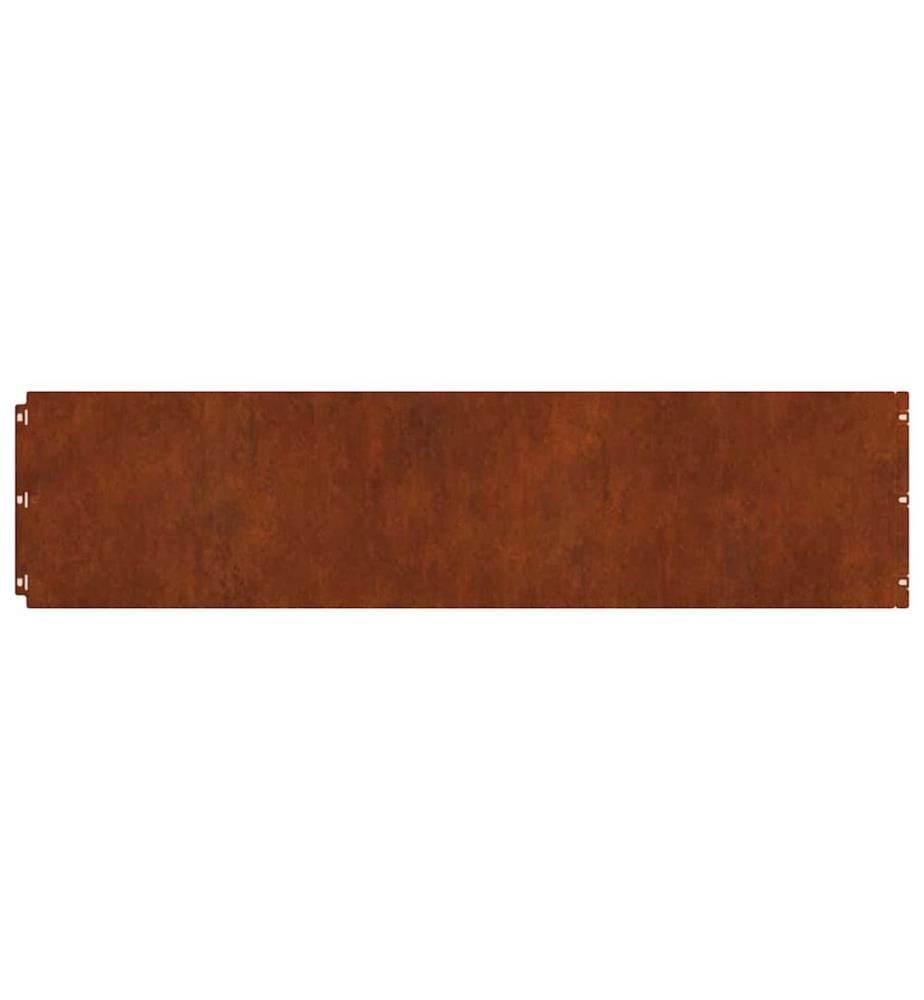 Bordures de pelouse 20 pcs 25x103 cm acier patinable flexible