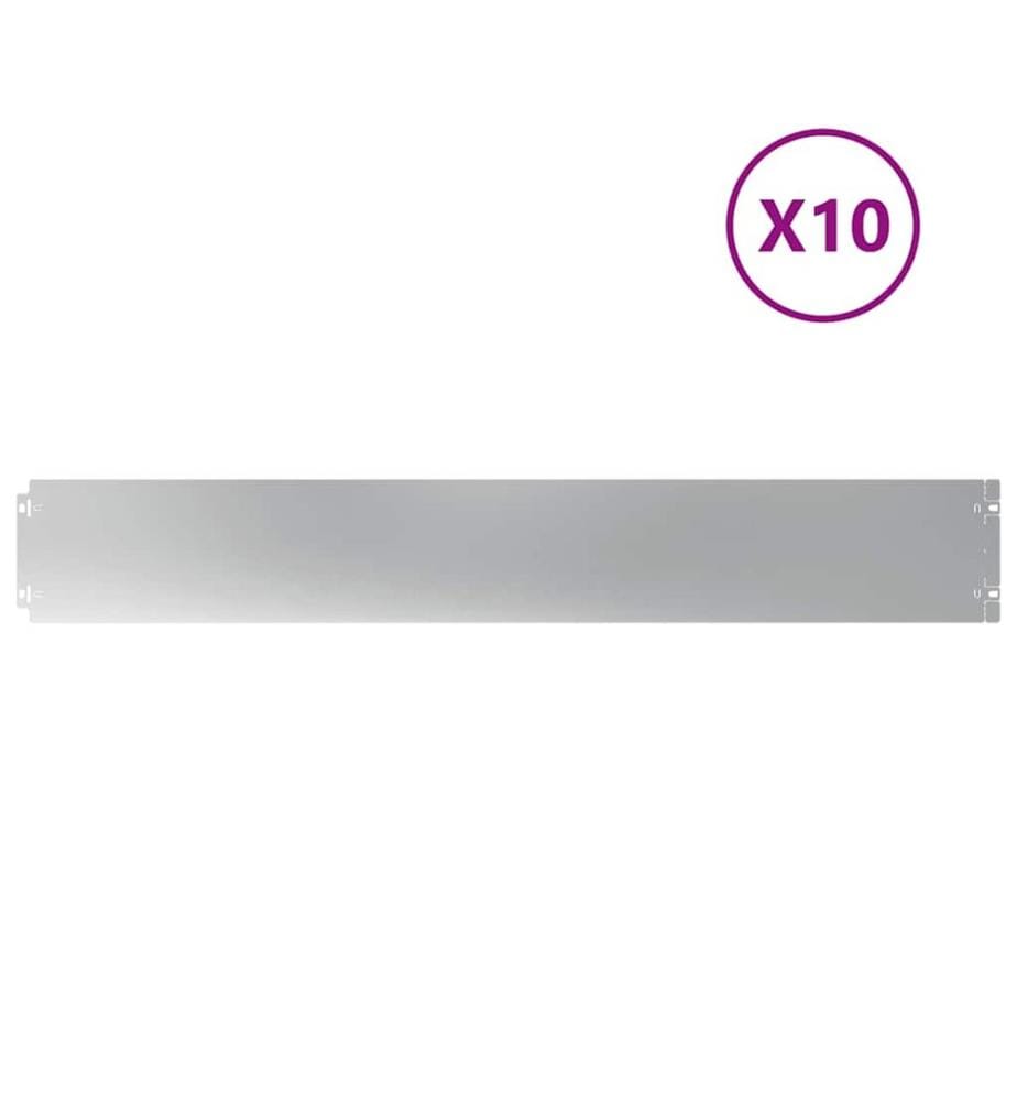 Rasenkanten 10 Stk. 15x103 cm Verzinkter Stahl